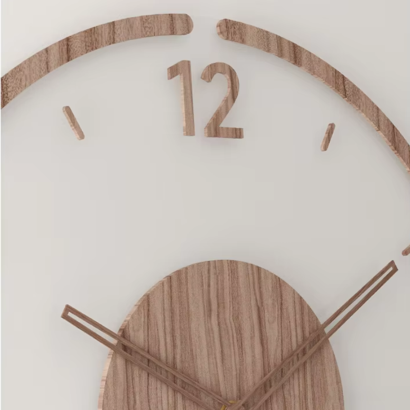 Elegante Wanduhr | Nordisches Design aus Holz 40cm