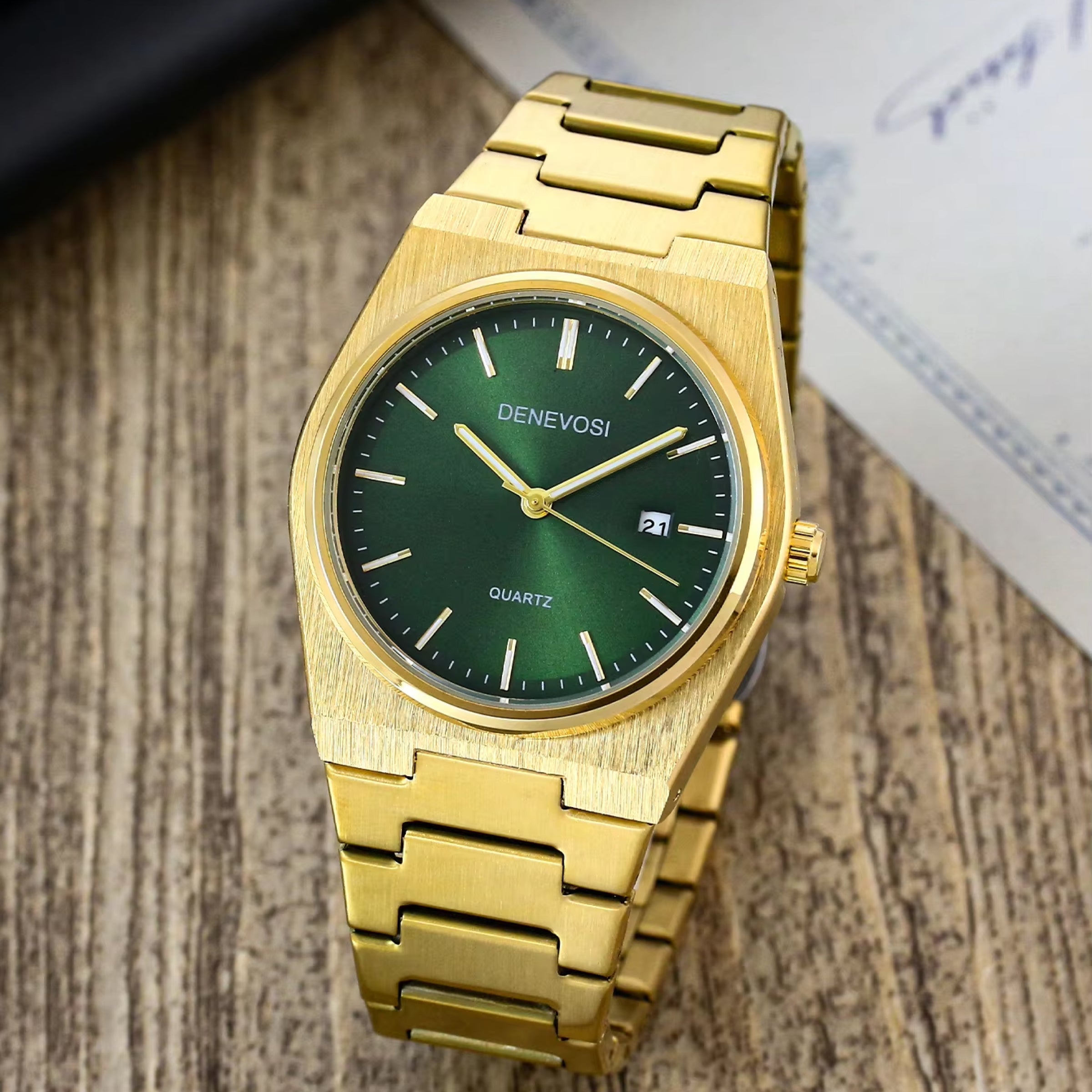 Luxus Herren Business Uhr - Elegantes Gold- oder Silber-Armband aus Edelstahl