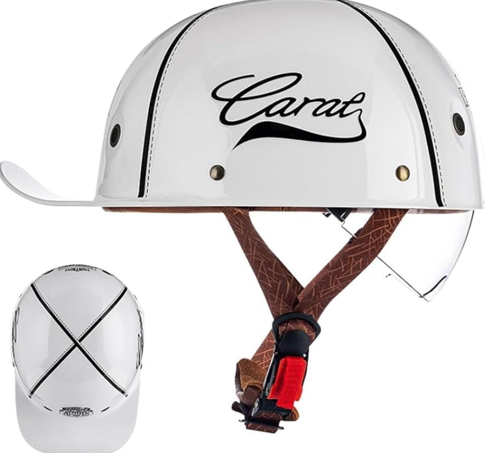 Motorrad-Halbhelm im Retro-Baseballkappen-Stil