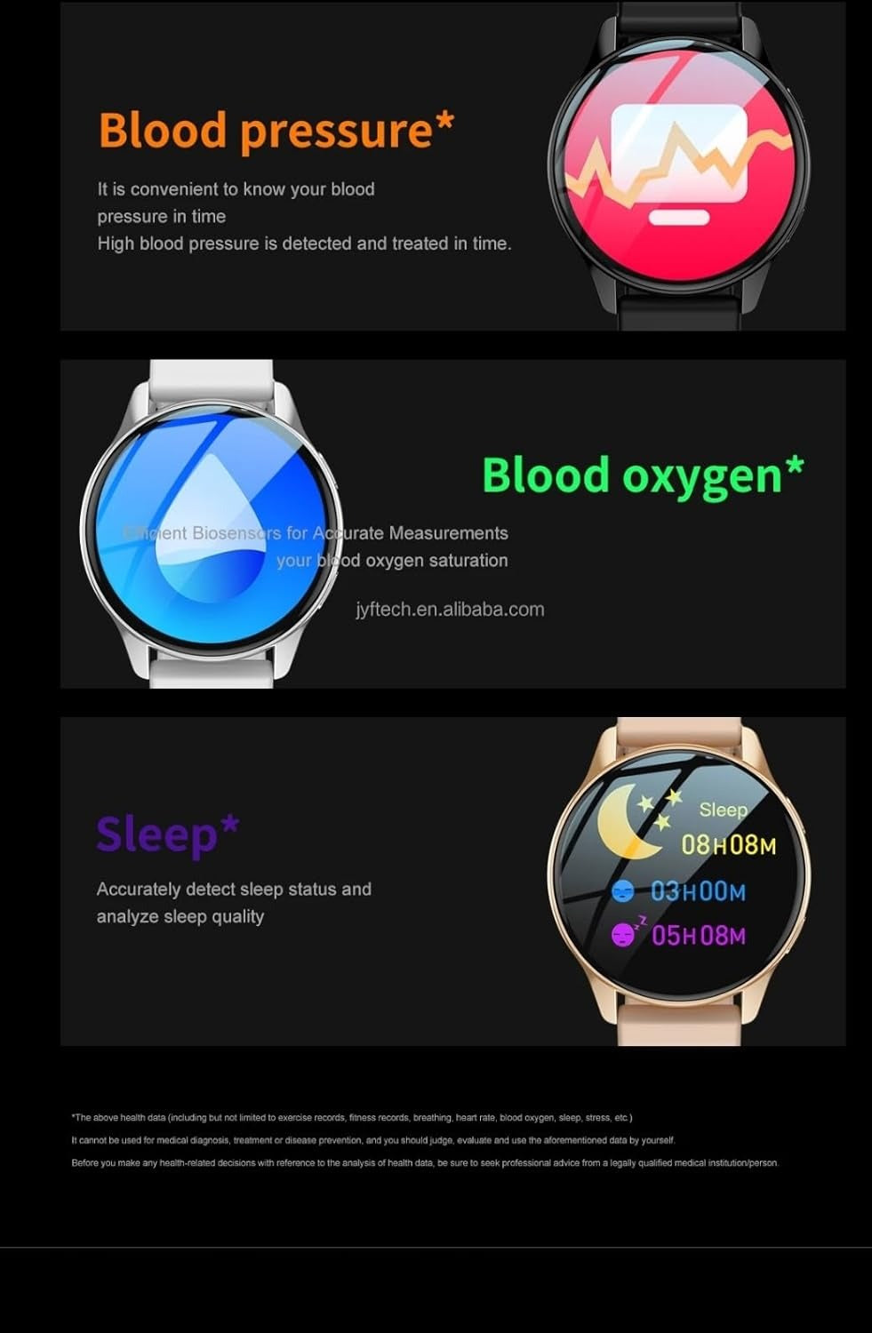 Smartwatch Fitness Tracker - Blutdruck & Blutsauerstoff