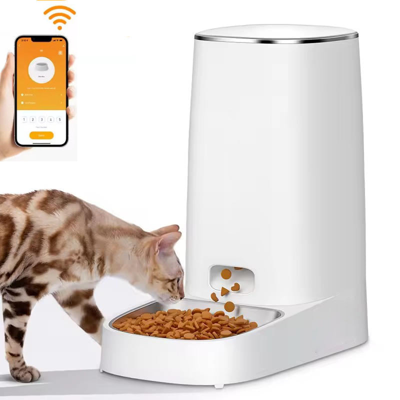 Smarter Katzenfutterautomat mit WLAN, 4L Behälter, App-Steuerung & Portionierungssystem