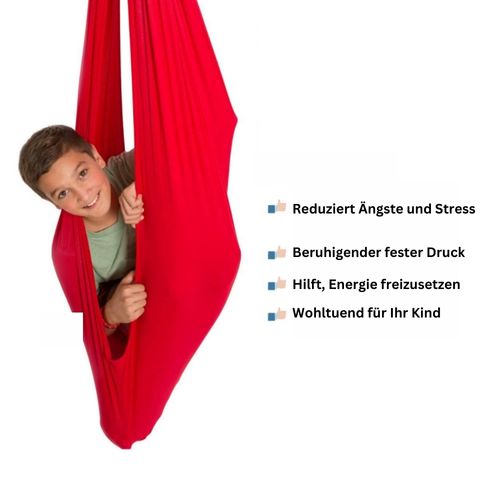 Therapieschaukel Kinder | Beruhigend & Sensorisch | Fördert Fokus & Muskelkraft | Dehnbares Elasthan