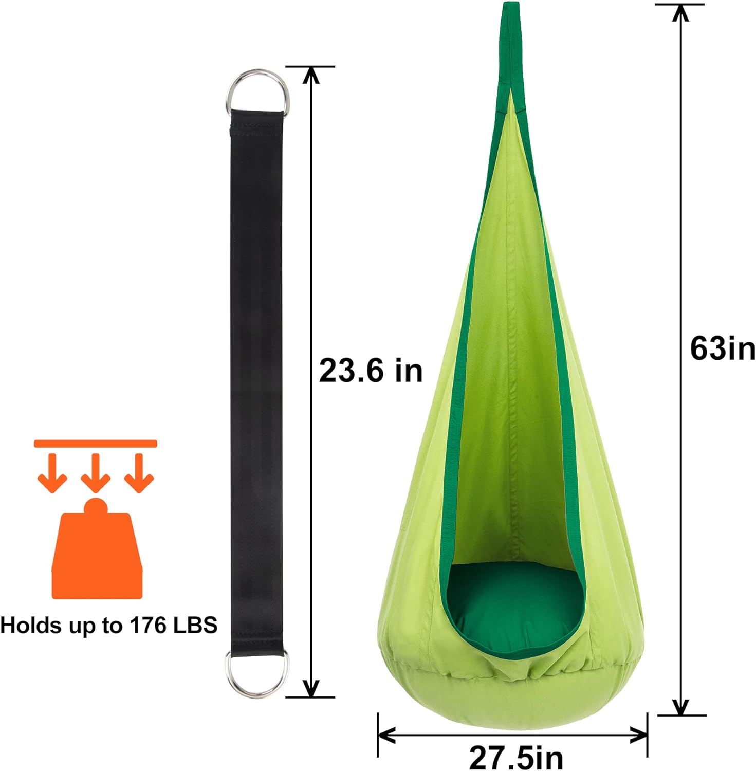 Kinder-Hängesessel - Drinnen & Draußen | Mit Luftkissen
