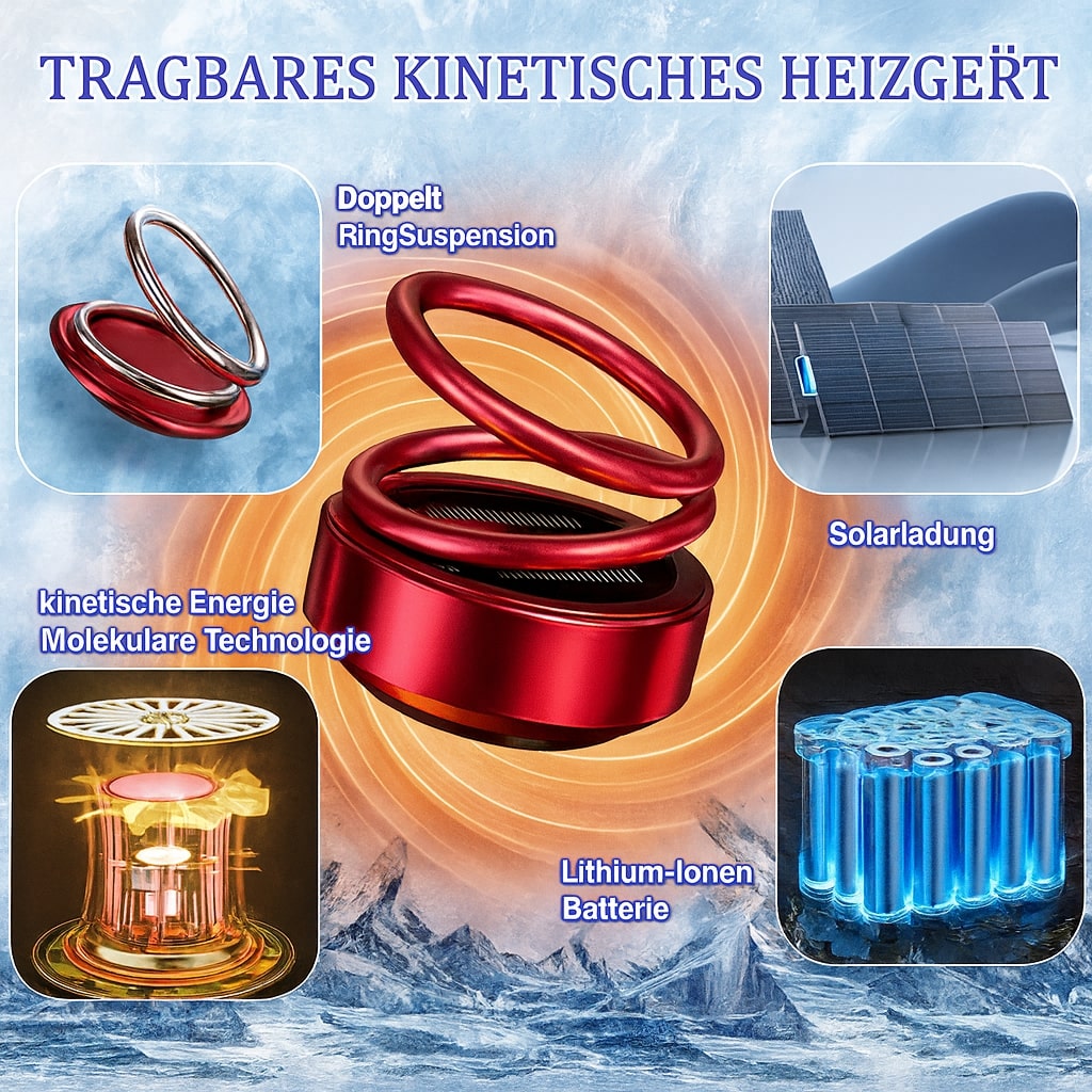 Heizung ohne Strom | Tragbarer Heizer für kostenlose Wärme | KinetiWarm