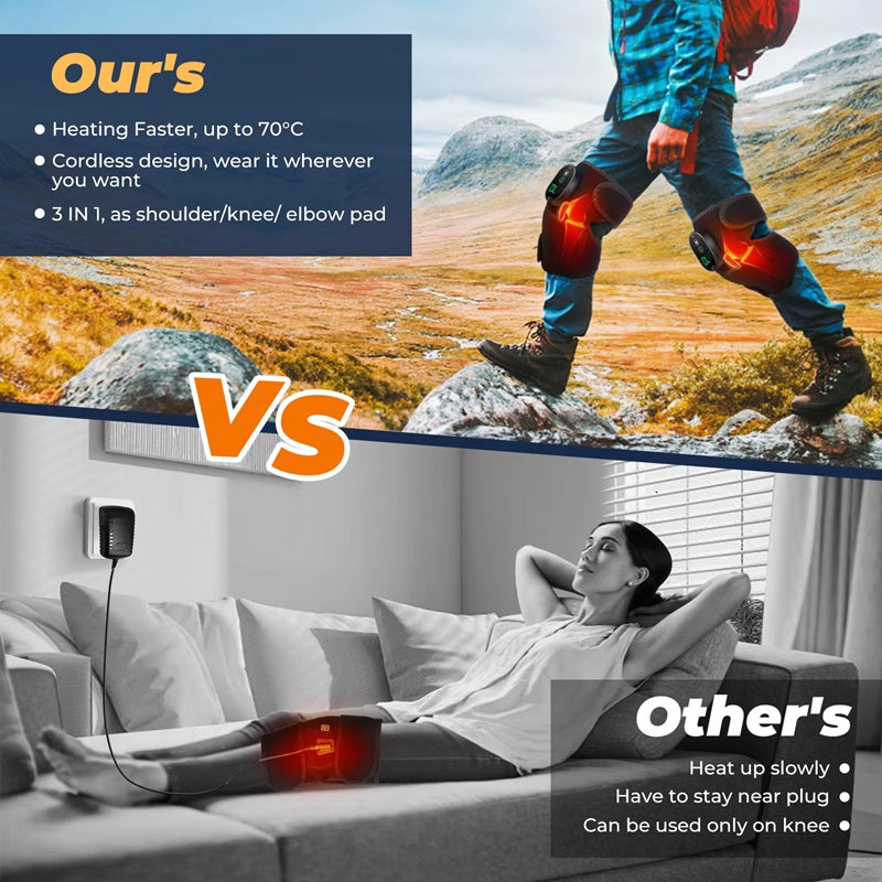 3-in-1 Knieheizkissen mit intelligenter Temperaturkontrolle