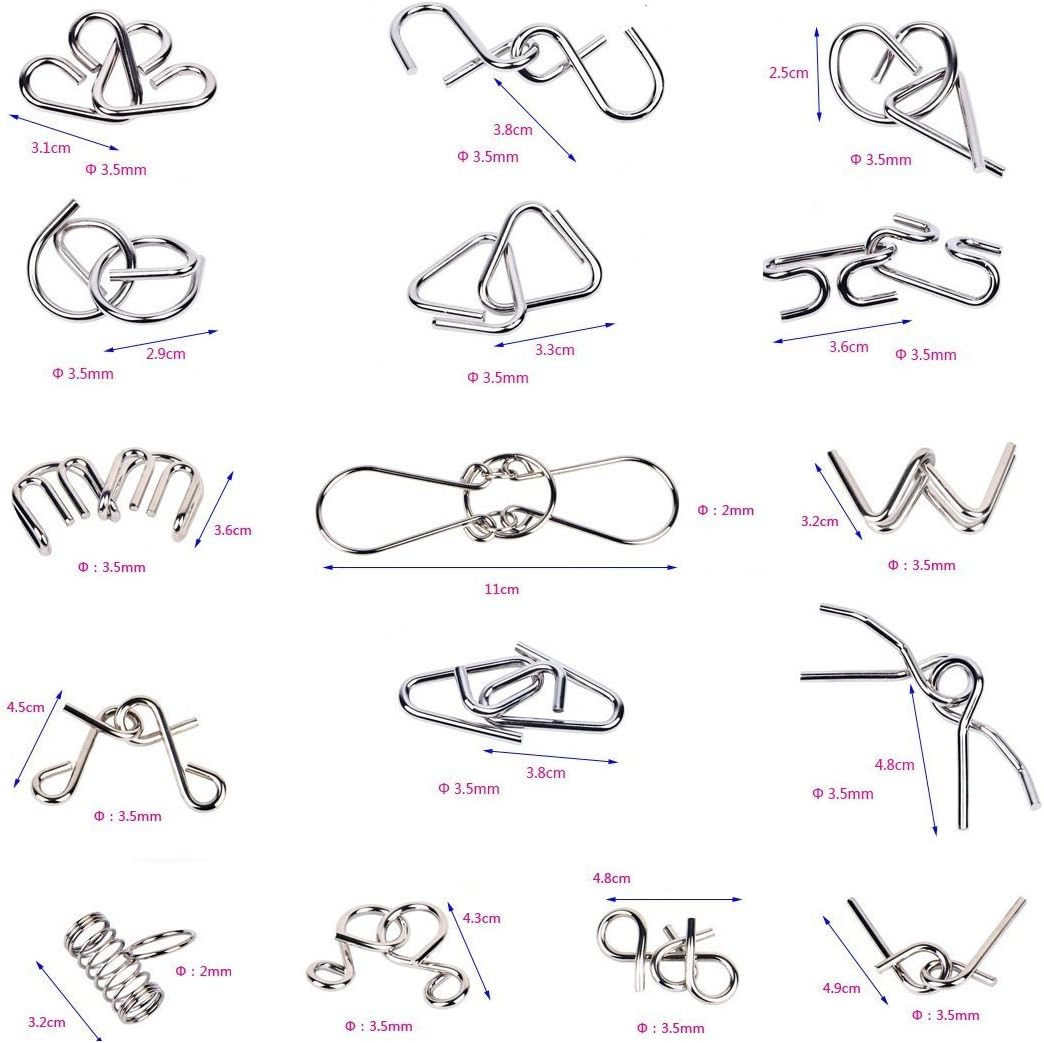 Knifflige Metallrätsel Spiel - Logik & Geschicklichkeit