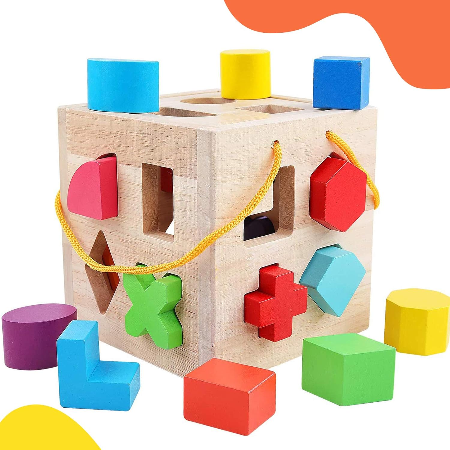 Holz Steckspiel Bunte Formen Lernspielzeug