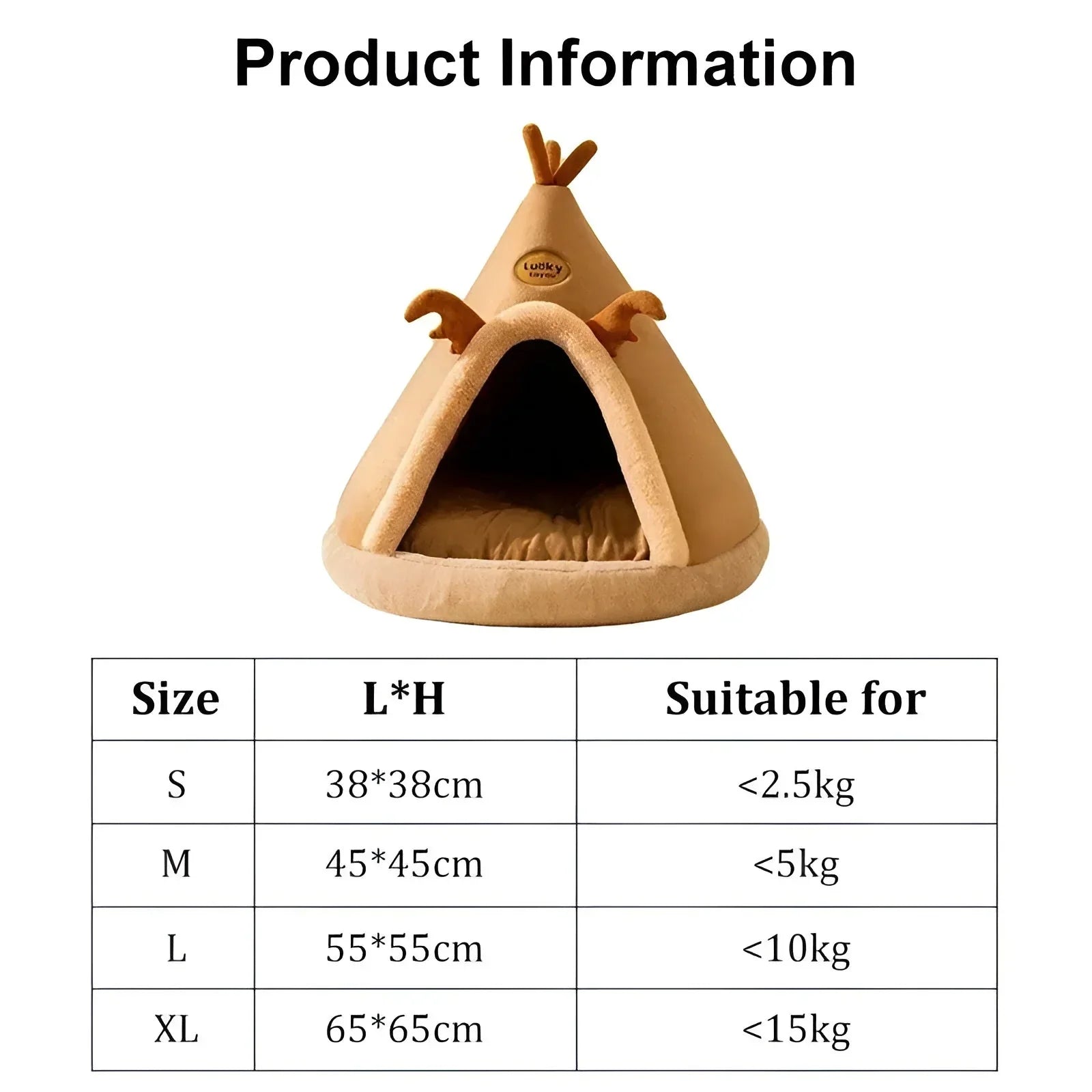 Kuschelhöhle für Haustiere - Gemütlicher Rückzugsort | Tipi-Design