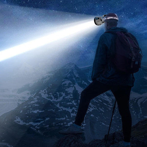 Wiederaufladbare leistungsstarke Stirnlampe