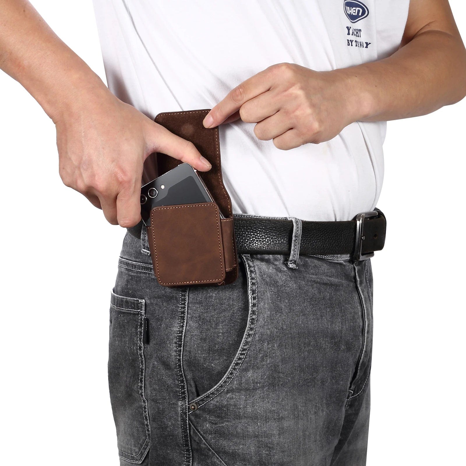 Leder Samsung Z Flip Gürtel Handy Holster Tasche