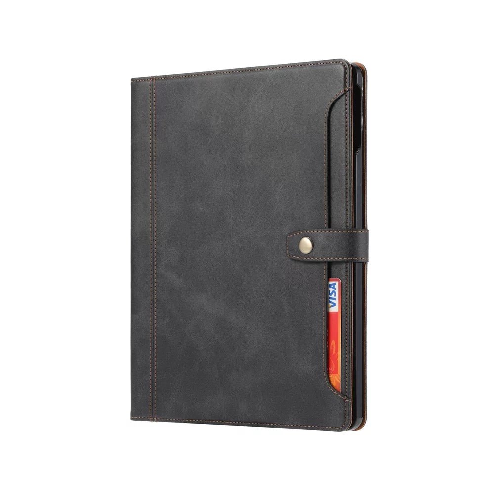 Leder Folio Case mit Kartenfächern & Stifthalter für iPad