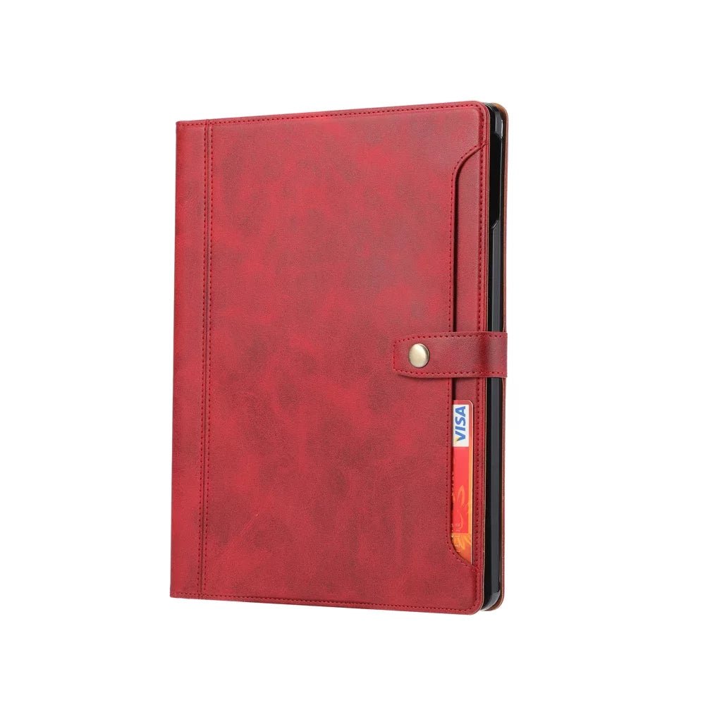 Leder Folio Case mit Kartenfächern & Stifthalter für iPad