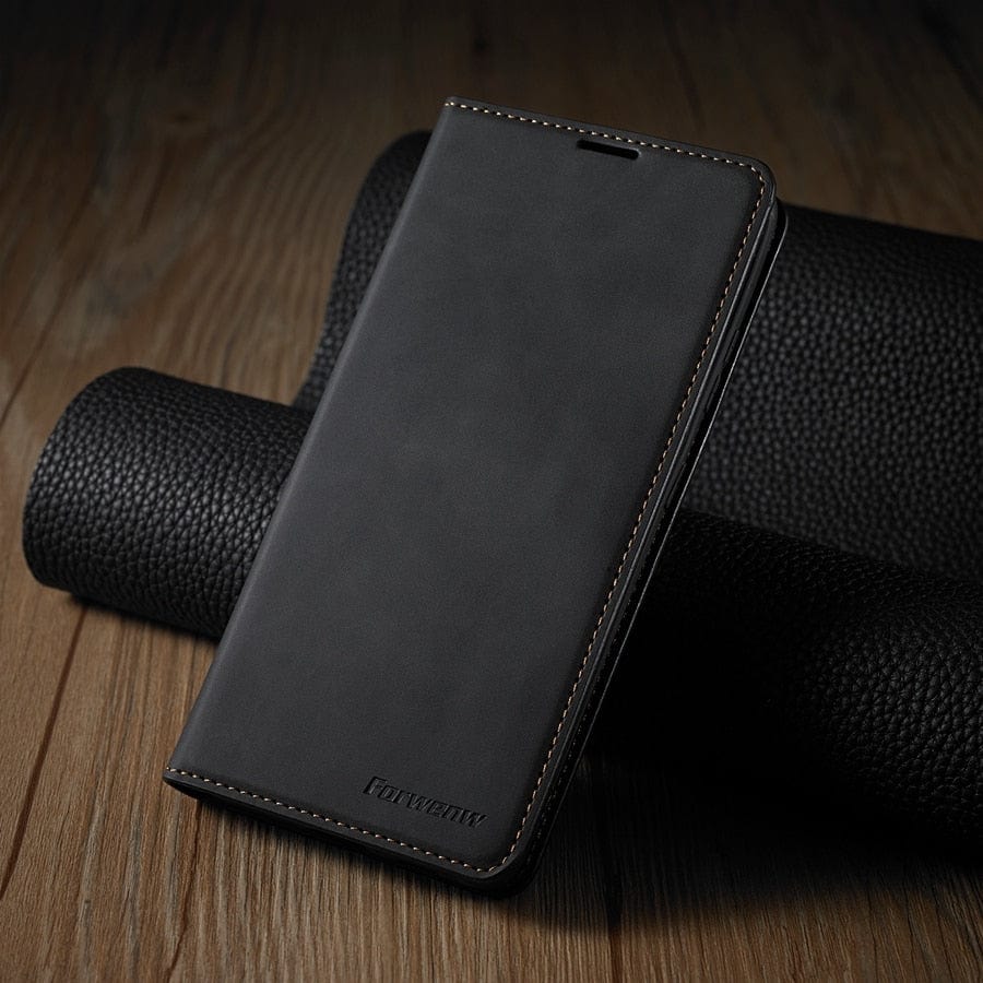 Magnetische Flip Cover Leder iPhone 16 Brieftaschenhülle