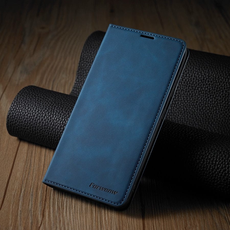 Magnetische Flip Cover Leder iPhone 16 Brieftaschenhülle
