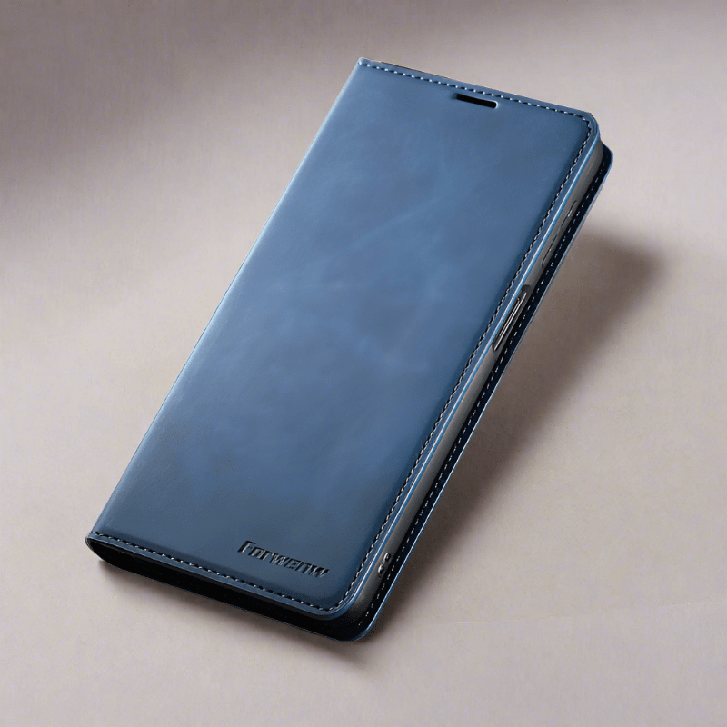 Magnetische Flip Cover Leder iPhone 16 Brieftaschenhülle