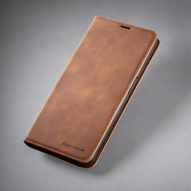 Magnetische Flip Cover Leder iPhone 16 Brieftaschenhülle