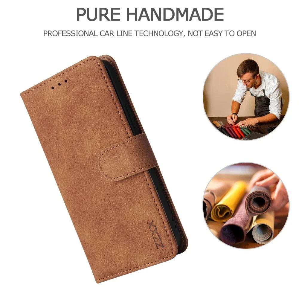 Leder iPhone Wallet Flip Cover Magnetische Hülle