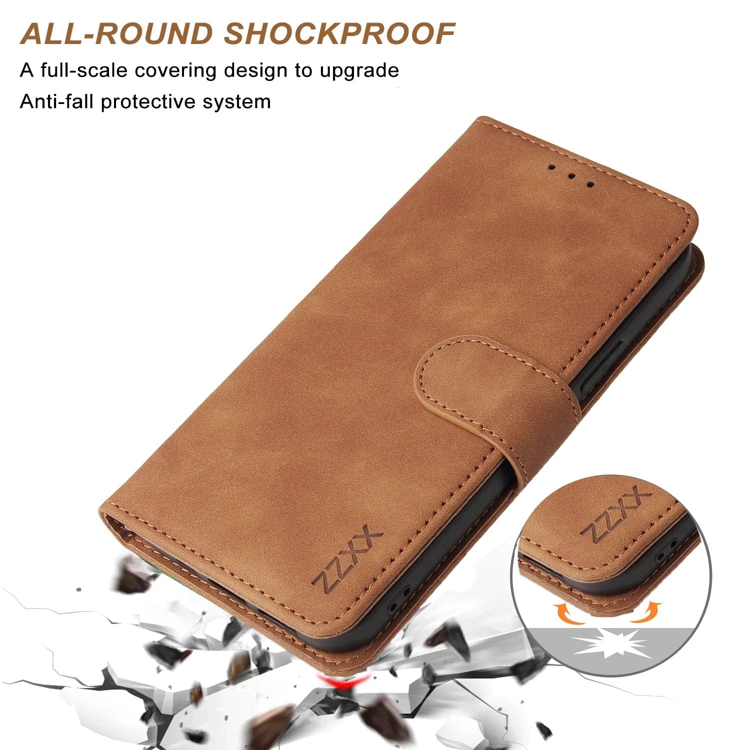 Leder iPhone Wallet Flip Cover Magnetische Hülle