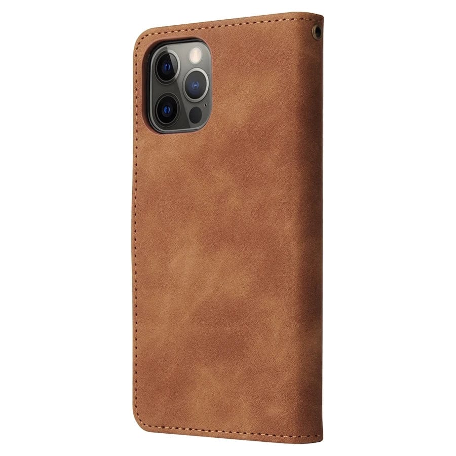 Leder iPhone Wallet Flip Cover Magnetische Hülle