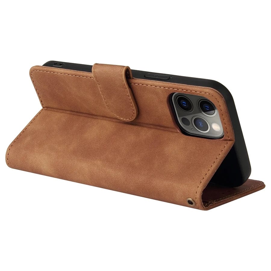 Leder iPhone Wallet Flip Cover Magnetische Hülle