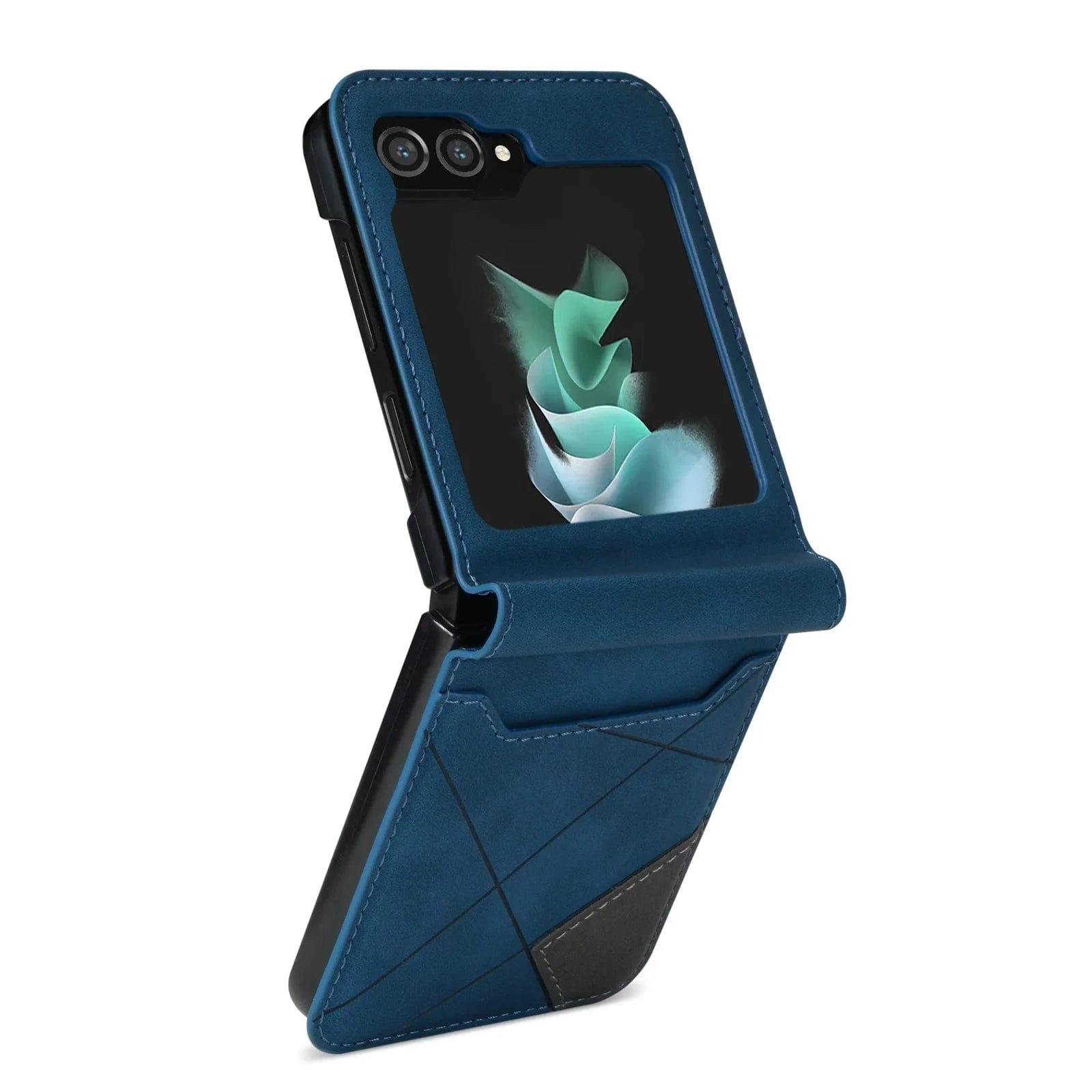 Leder Schütz Hülle für Samsung Z Flip Kartenhalter