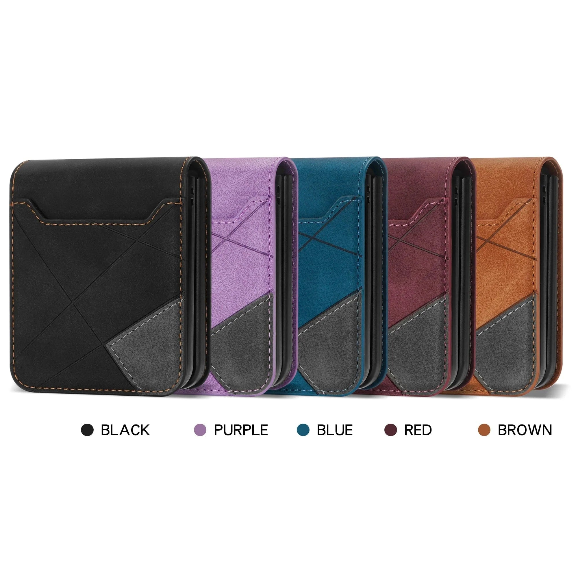 Leder Schütz Hülle für Samsung Z Flip Kartenhalter