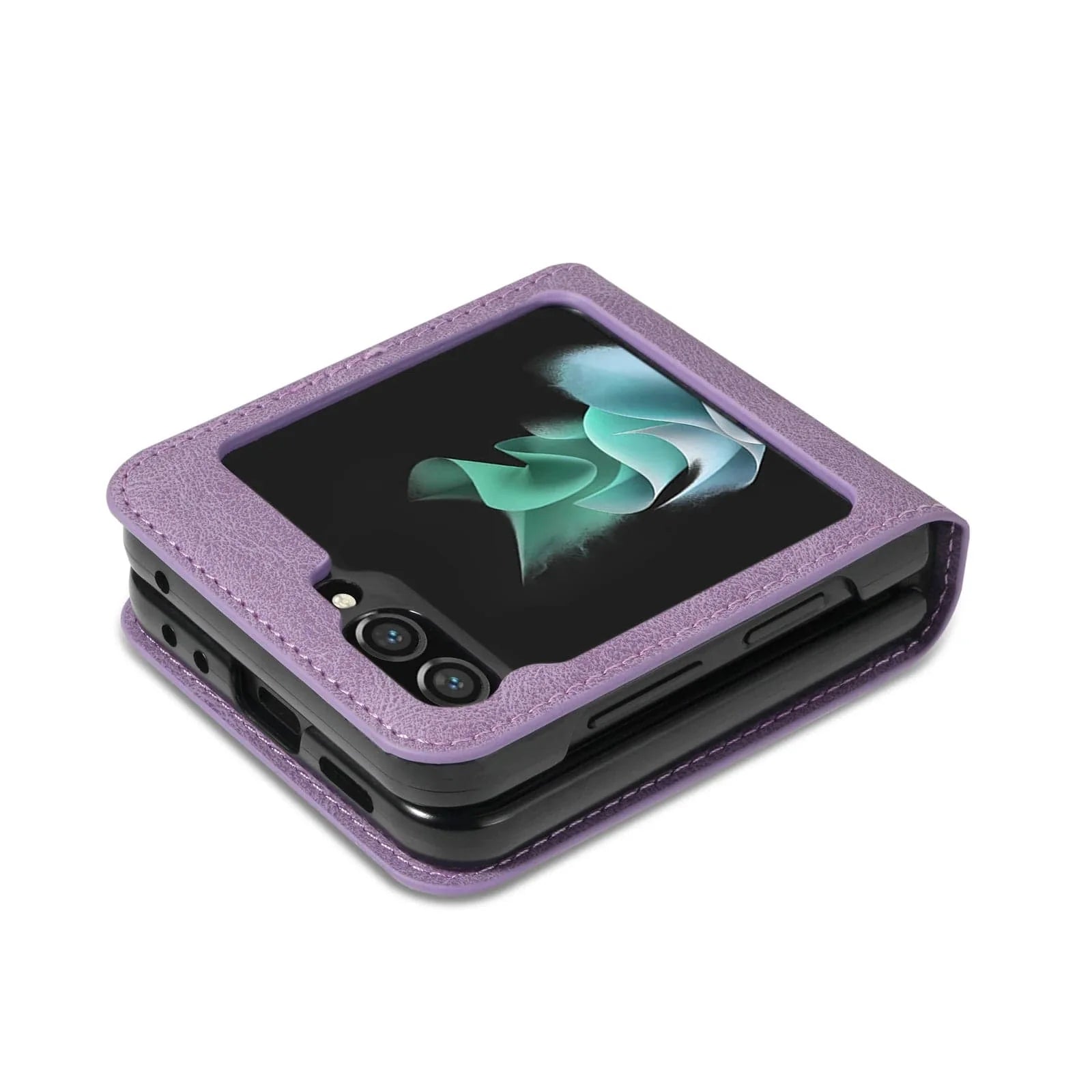 Leder Schütz Hülle für Samsung Z Flip Kartenhalter