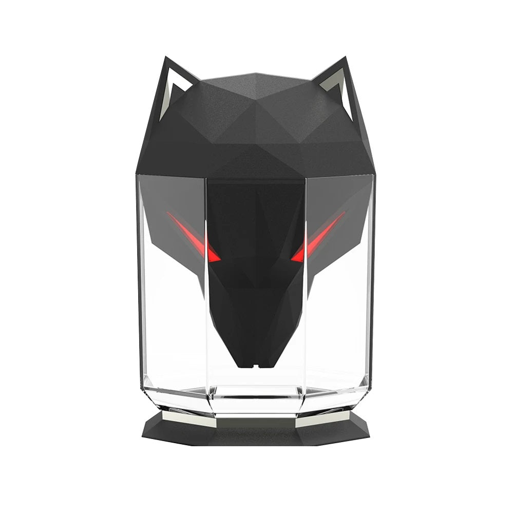 LED Wolf Kopf Desktop Luftbefeuchter – USB wiederaufladbarer Kaltnebel Diffusor mit großer Kapazität für Zuhause und Schlafzimmer Bliss