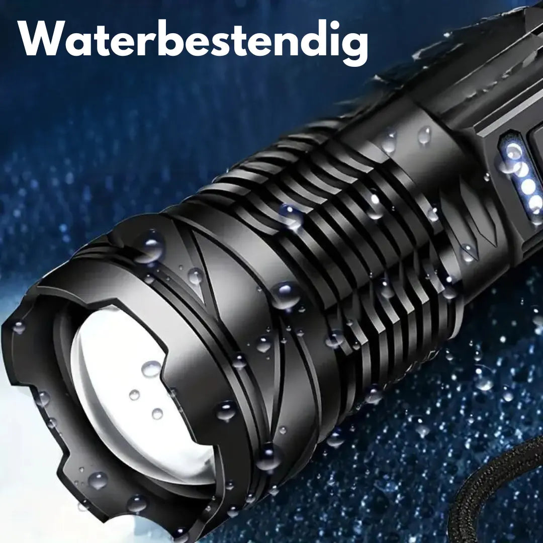 Ultrastarke 5000 Lumen Taschenlampe - PowerBeam LED, USB-Ladung