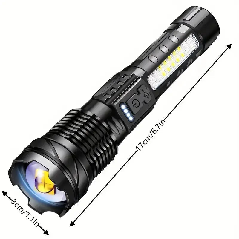 Ultrastarke 5000 Lumen Taschenlampe - PowerBeam LED, USB-Ladung