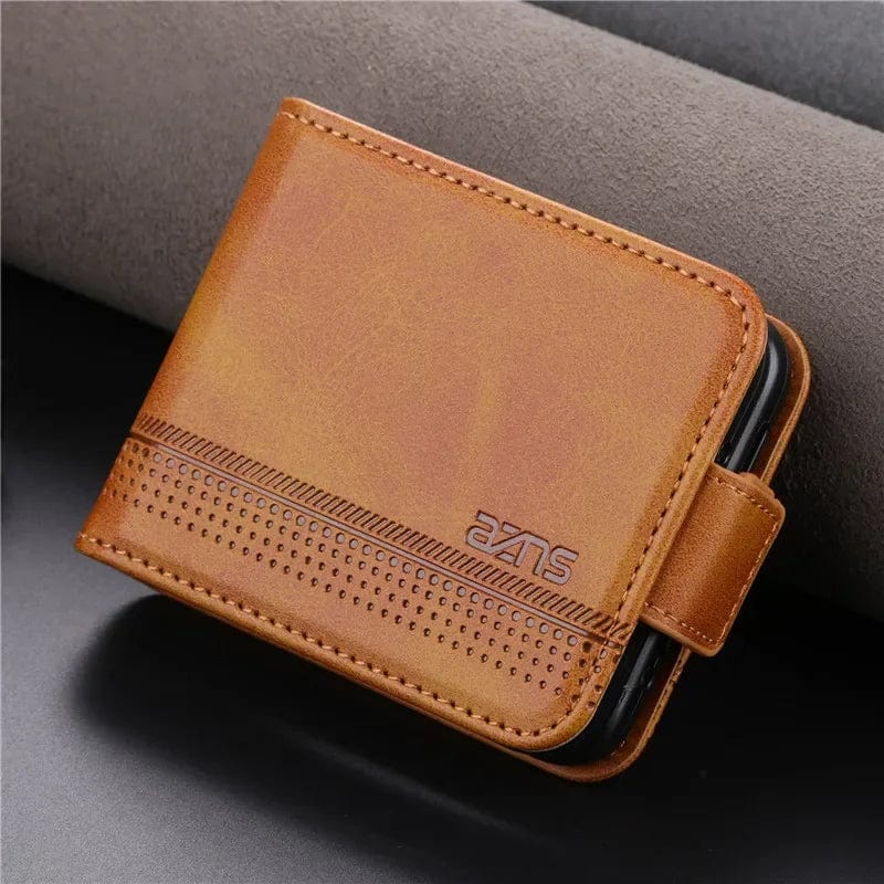 Magnetische Leder Samsung Z Flip Brieftasche Hülle