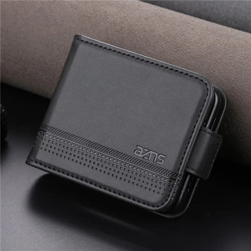 Magnetische Leder Samsung Z Flip Brieftasche Hülle