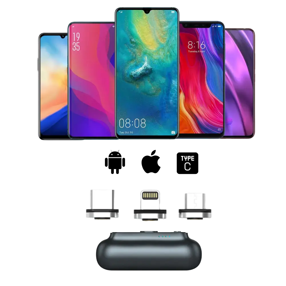 Mini-Powerbank mit Austauschbaren Anschlüssen