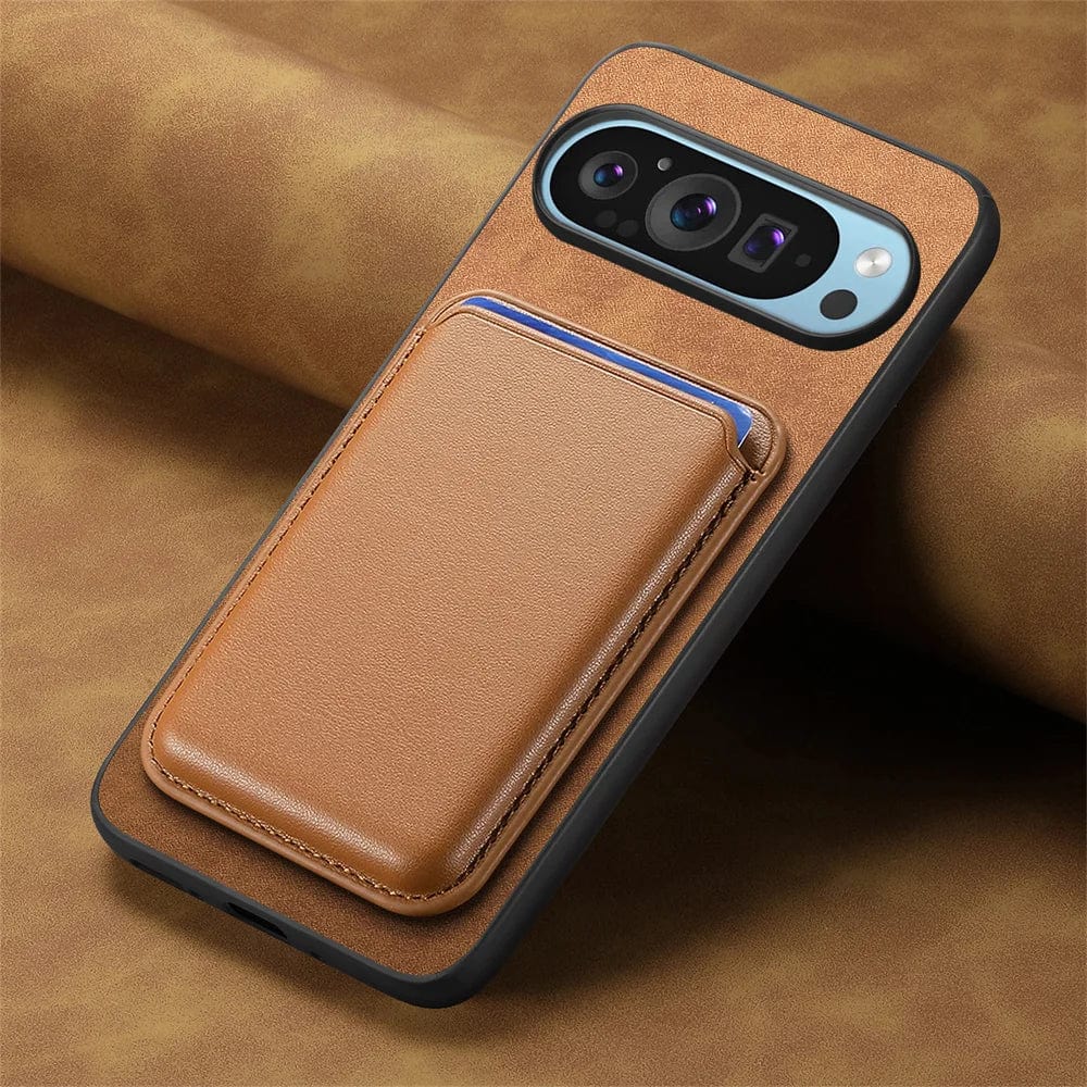 Magnetische abnehmbare Google Pixel Leder Geldbörse Tasche