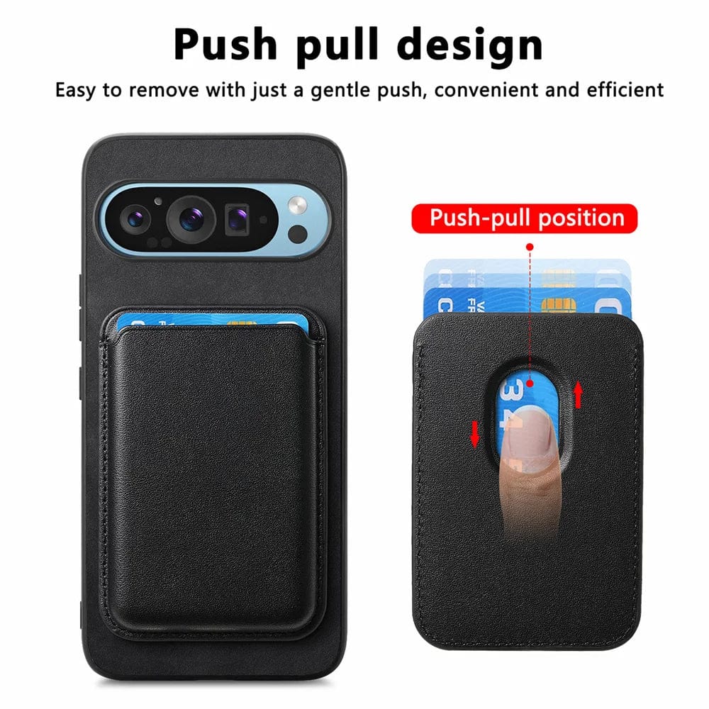 Magnetische abnehmbare Google Pixel Leder Geldbörse Tasche