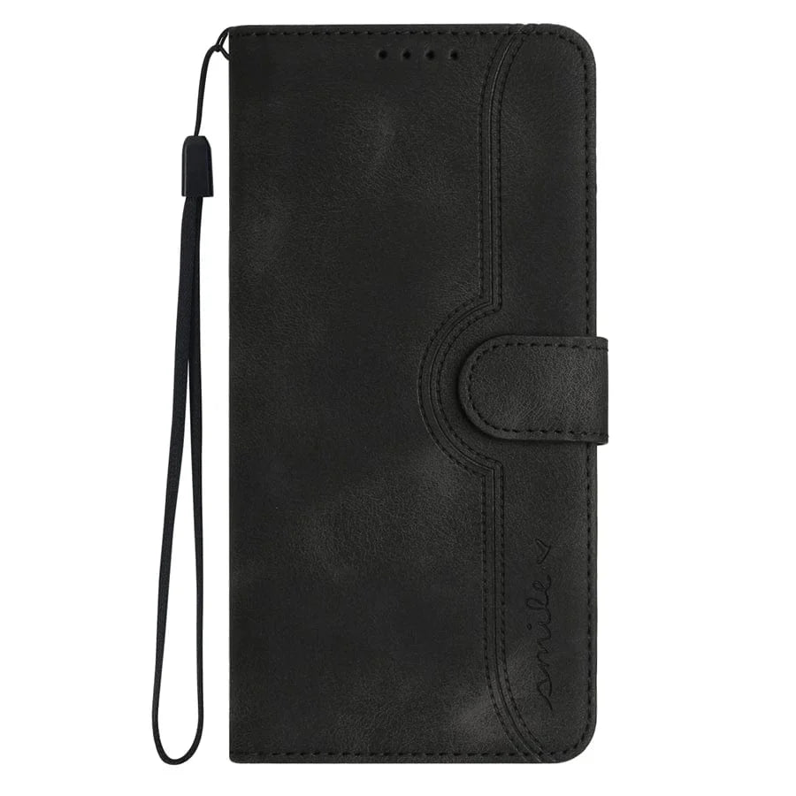 Magnetische rutschfeste Leder iPhone Flip Cover Geldbörse Hülle