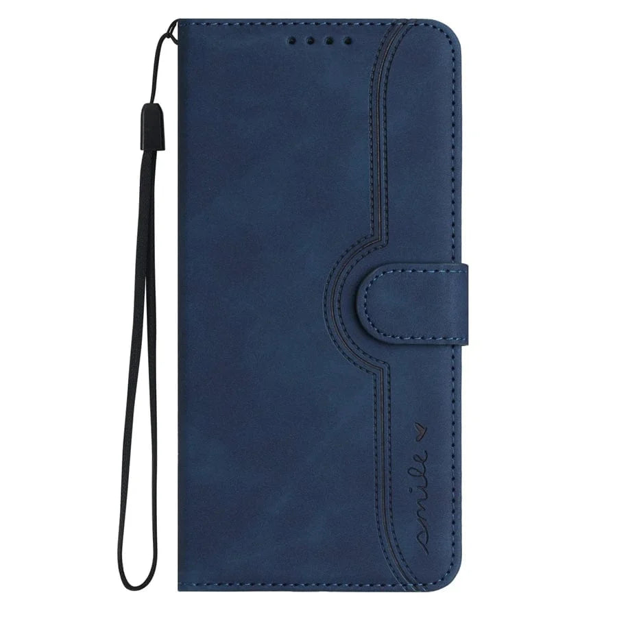 Magnetische rutschfeste Leder iPhone Flip Cover Geldbörse Hülle