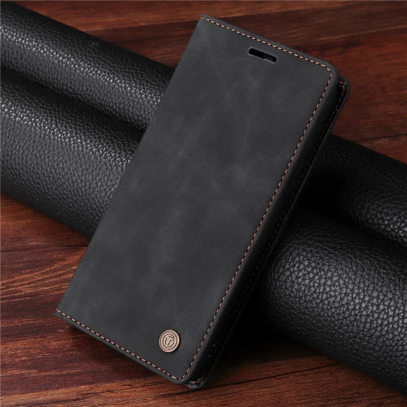 Magnetische Leder Flip Cover iPhone Geldbörse Hülle