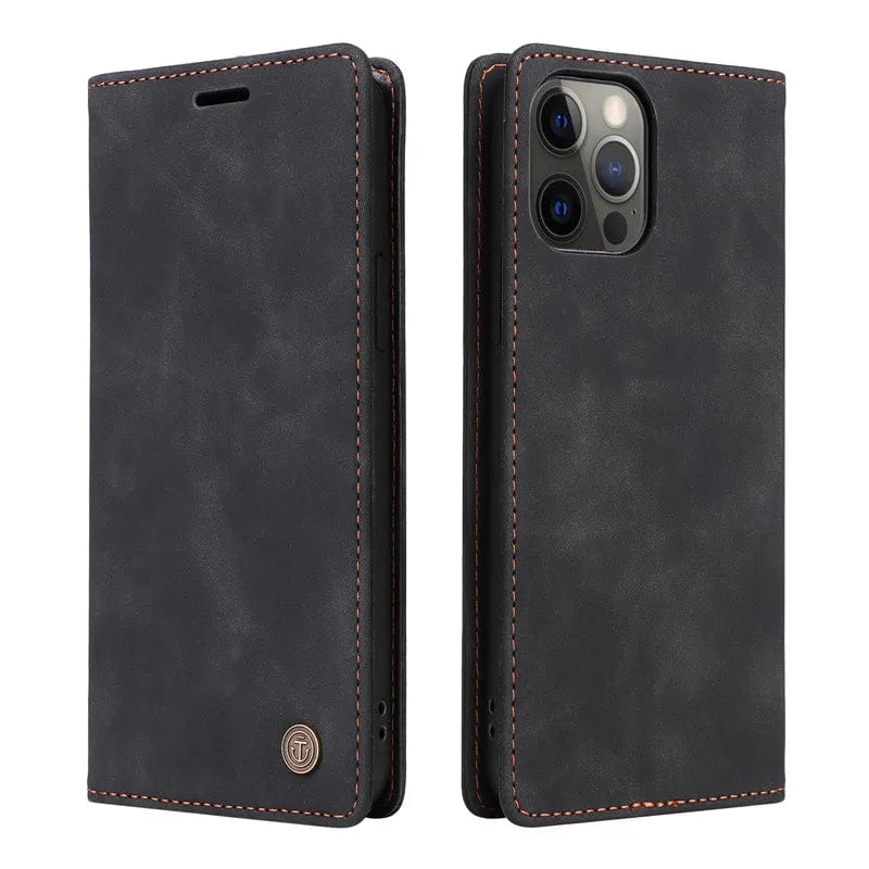 Magnetische Leder Flip Cover iPhone Geldbörse Hülle