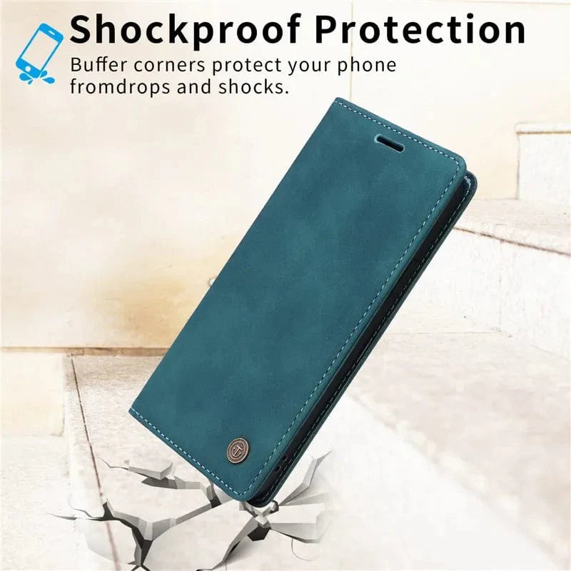 Magnetische Leder Flip Cover iPhone Geldbörse Hülle