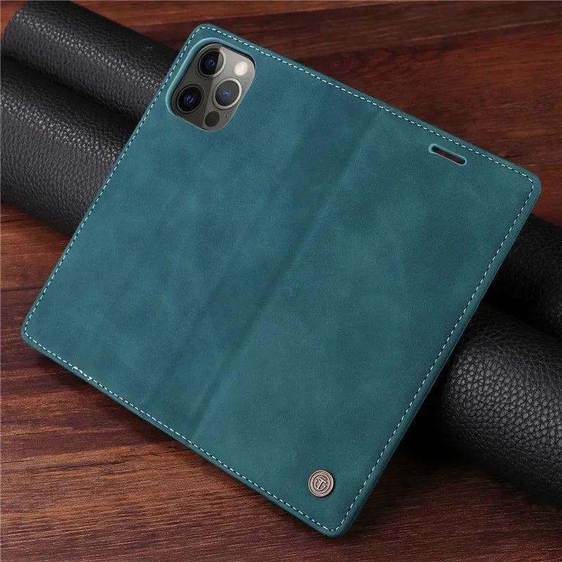 Magnetische Leder Flip Cover iPhone Geldbörse Hülle