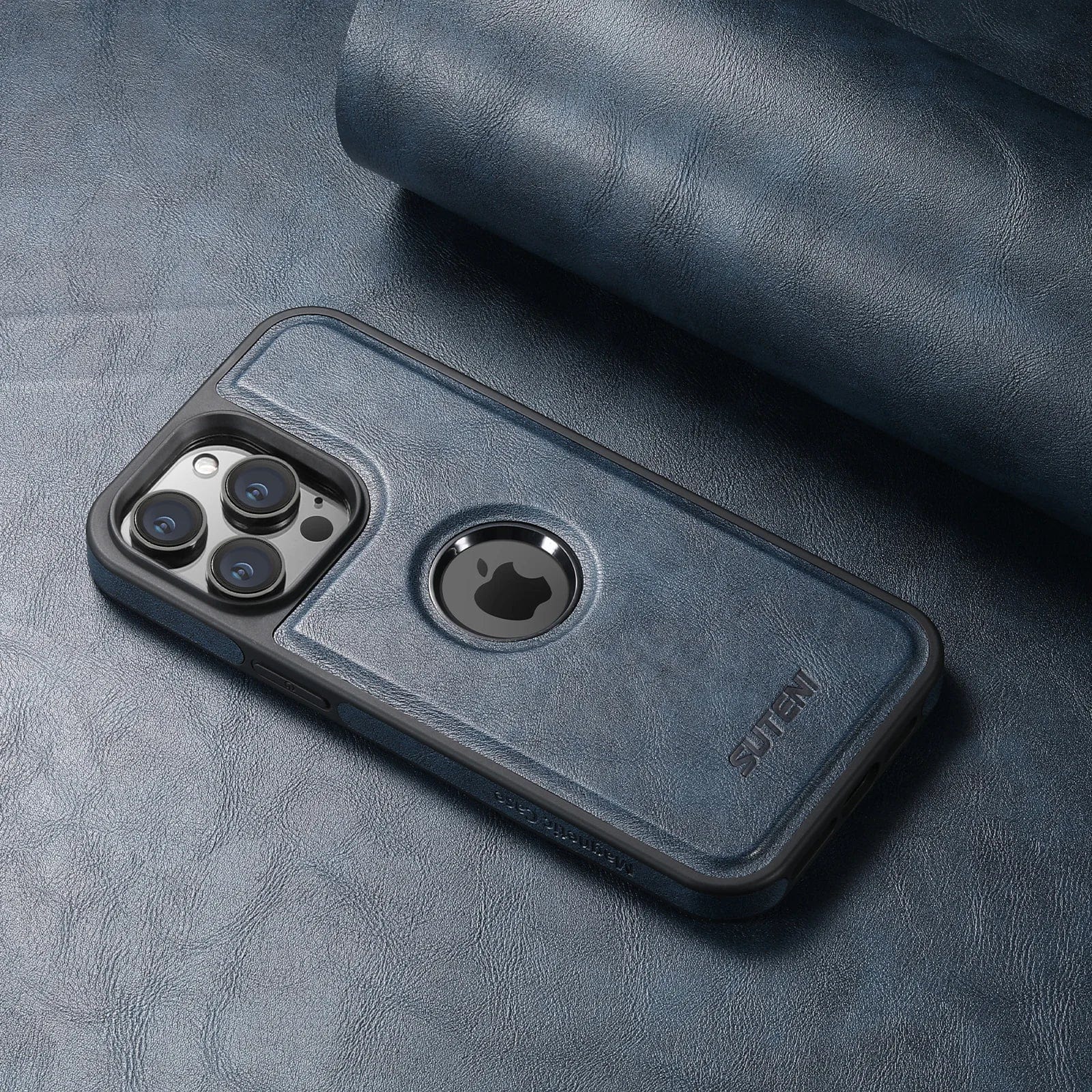 Magnetische MagSafe iPhone Leder Wireless Charging Case
