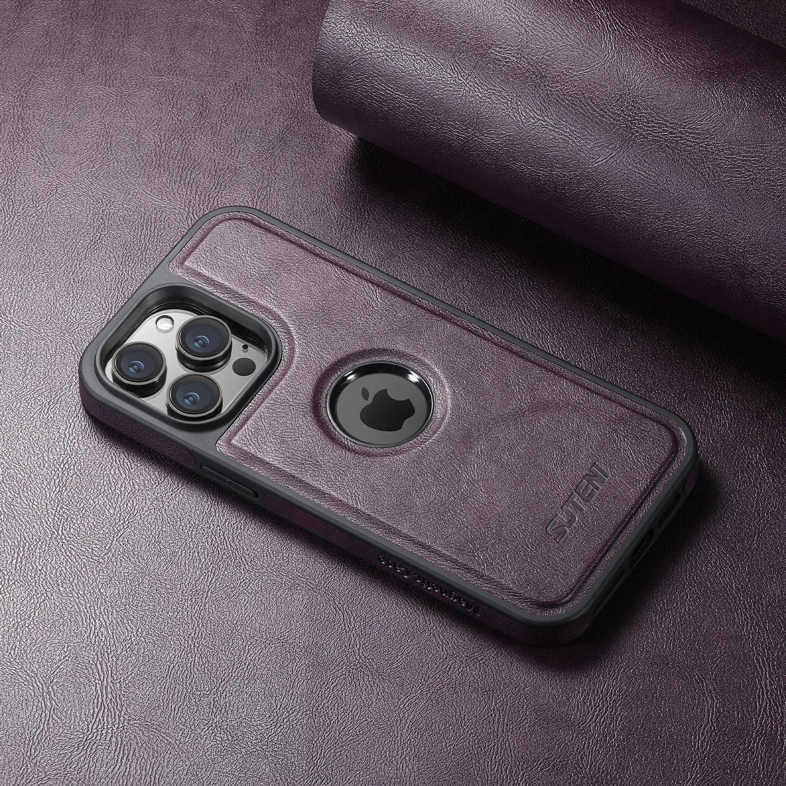 Magnetische MagSafe iPhone Leder Wireless Charging Case