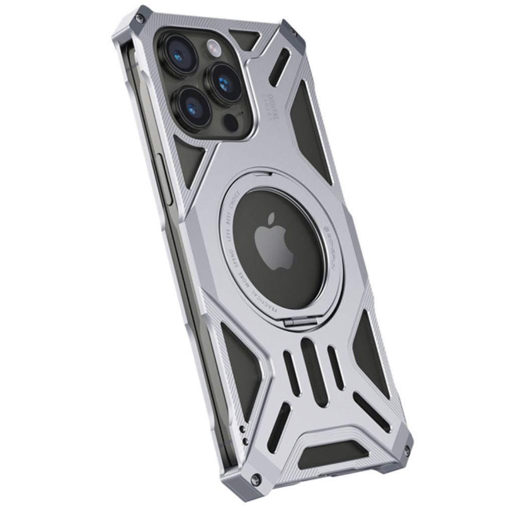 Magnetisches Metallgehäuse mit Standfuß für iPhone