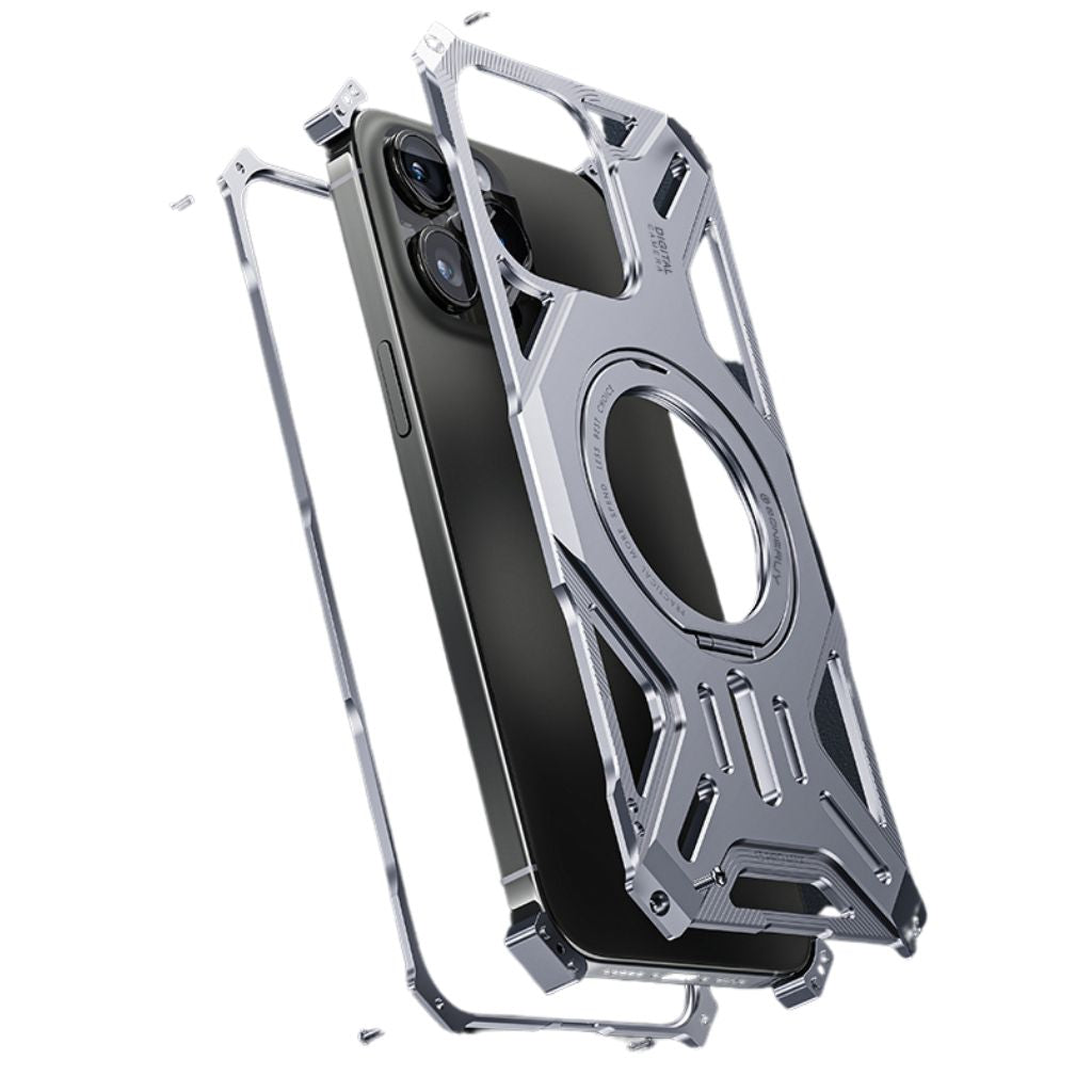 Magnetisches Metallgehäuse mit Standfuß für iPhone