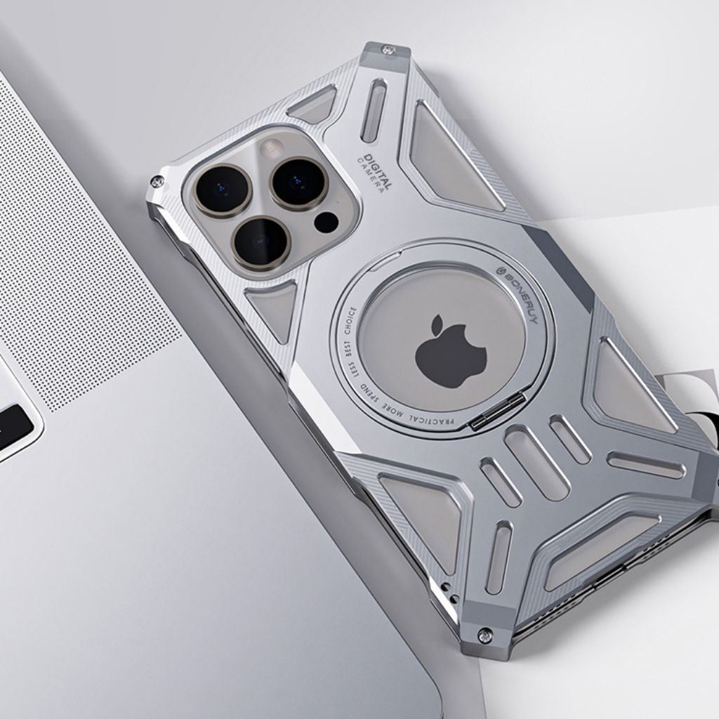 Magnetisches Metallgehäuse mit Standfuß für iPhone