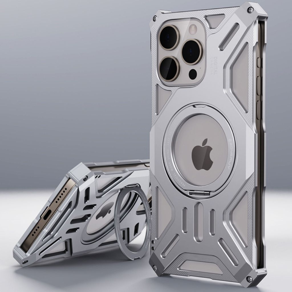 Magnetisches Metallgehäuse mit Standfuß für iPhone