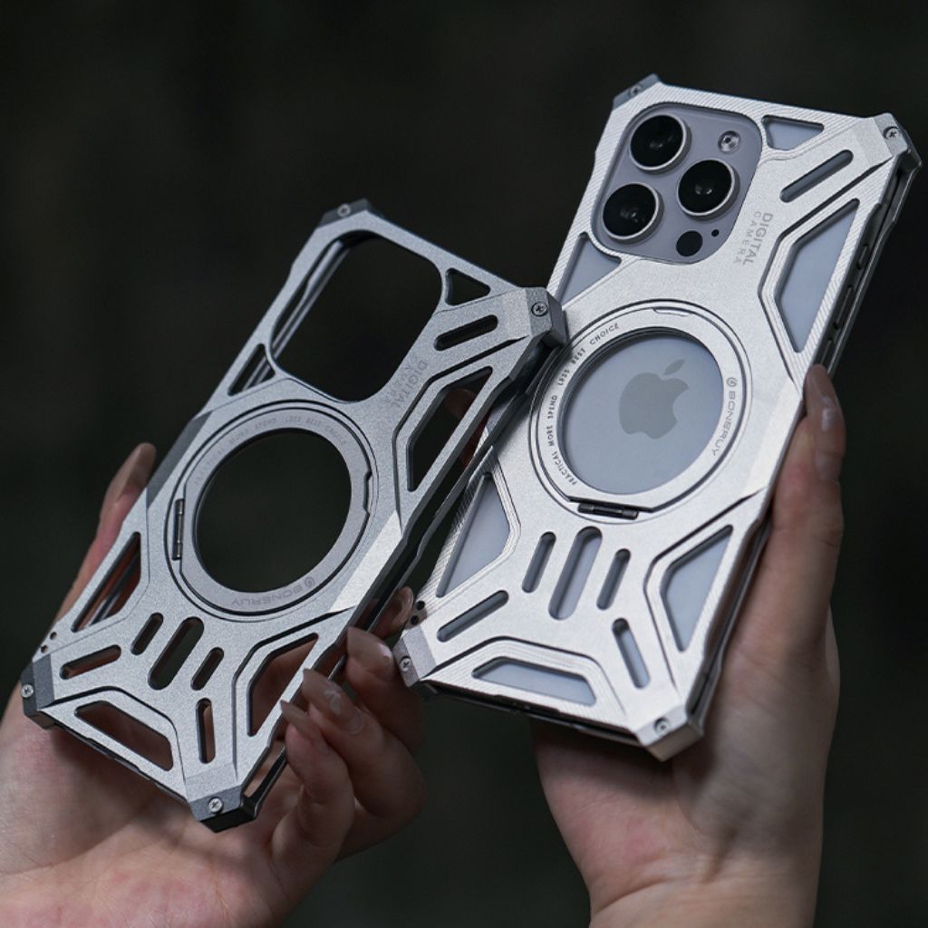 Magnetisches Metallgehäuse mit Standfuß für iPhone