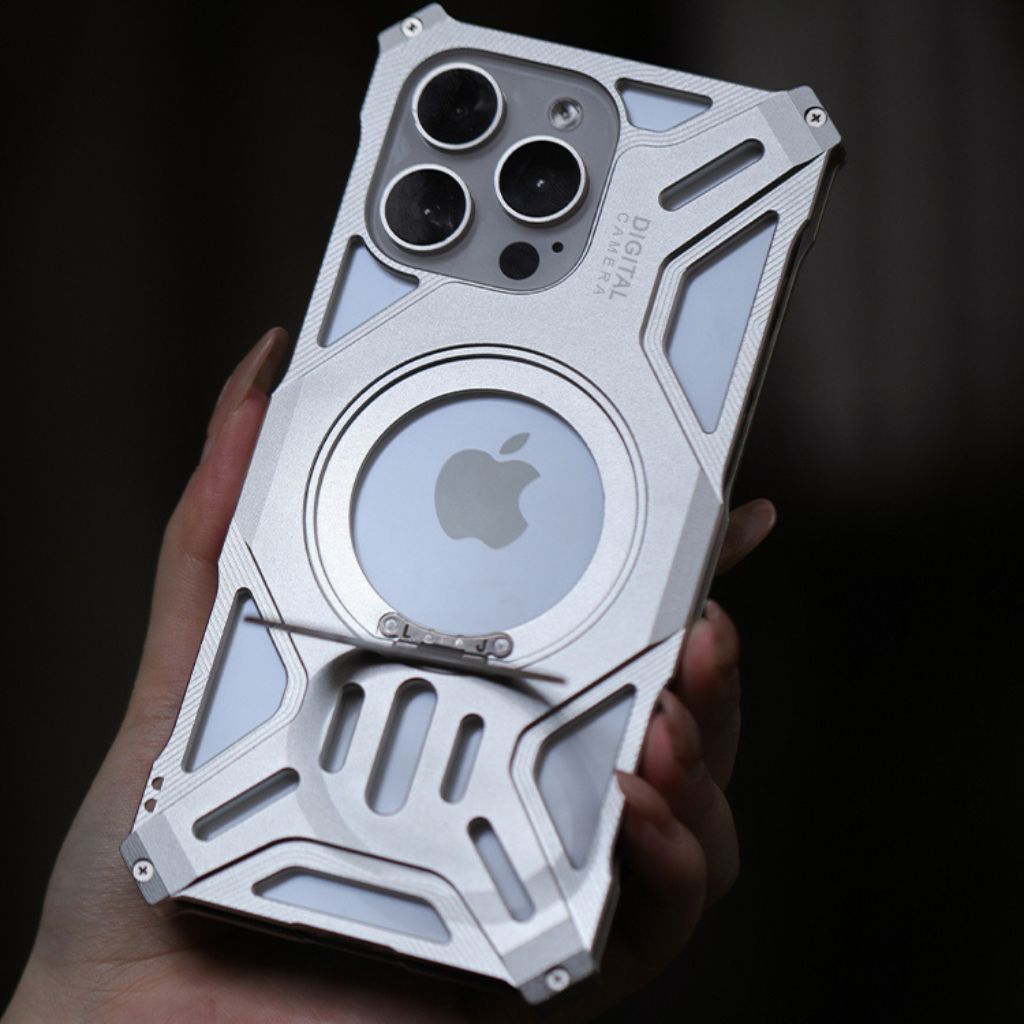 Magnetisches Metallgehäuse mit Standfuß für iPhone