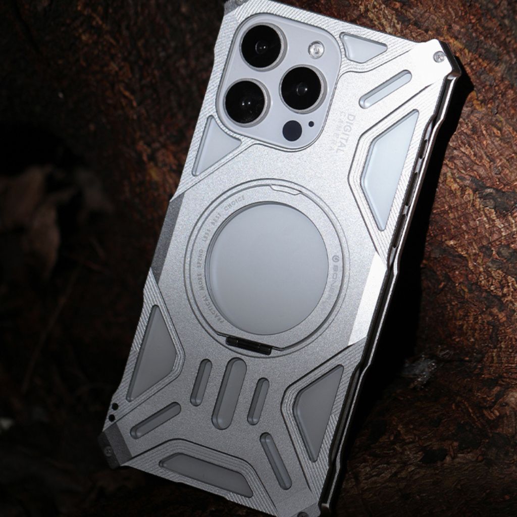 Magnetisches Metallgehäuse mit Standfuß für iPhone